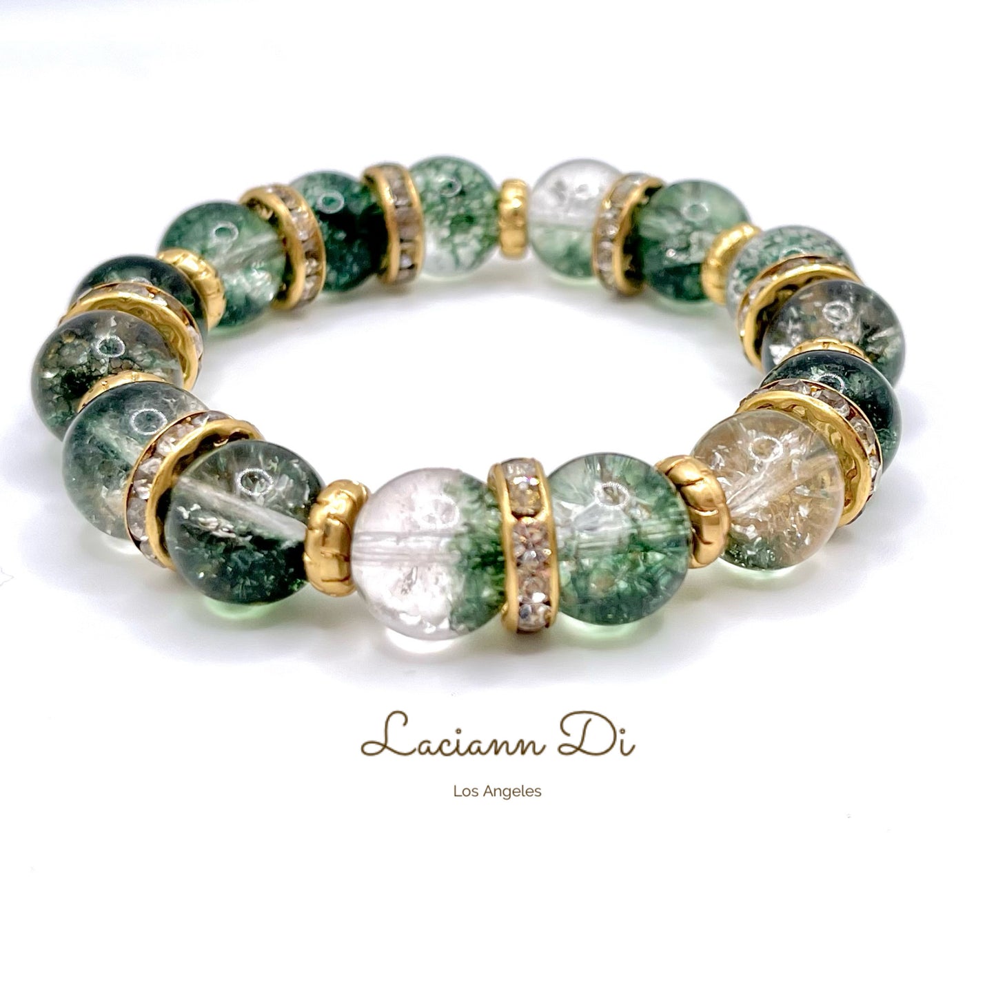 Laciann Di Natural Crystals Bracelet Gold Plate