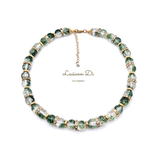 Laciann Di Natural Crystals Gold Plated Necklace