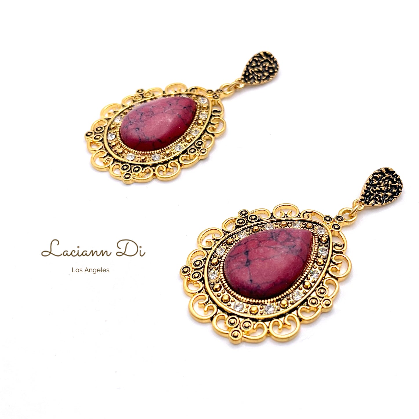 Laciann Di Red Turquoise Earrings