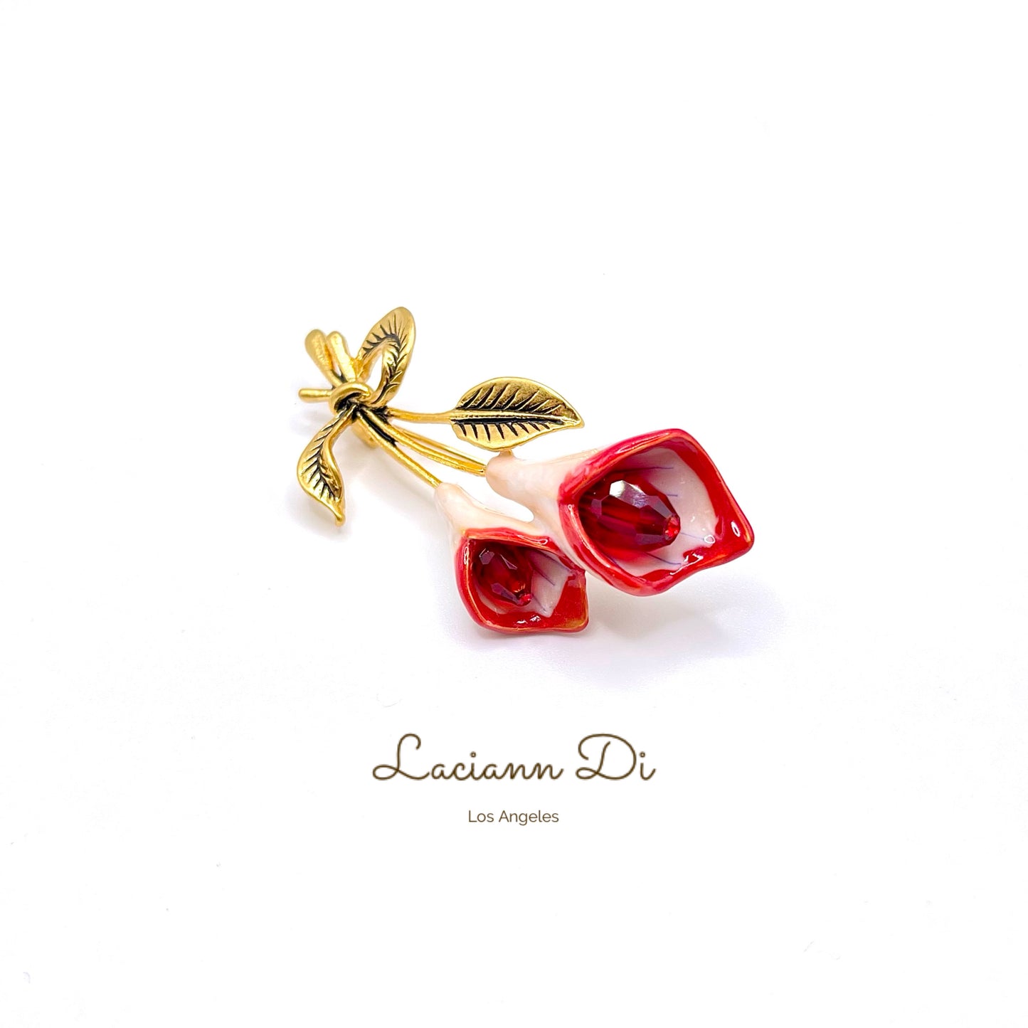 Laciann Di Handcrafted Enamel Flowers Brooches