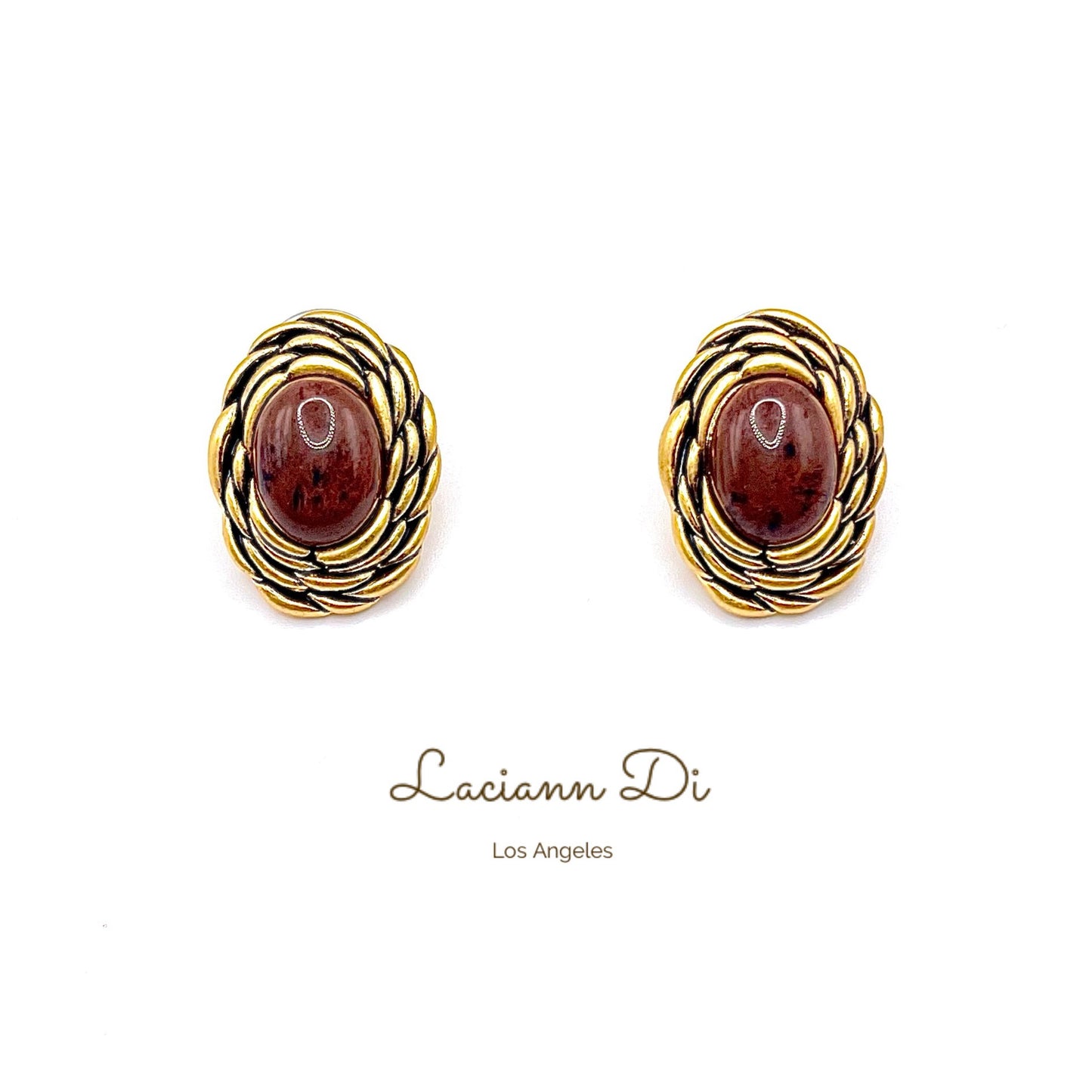 Laciann Di Brown Agate Earrings