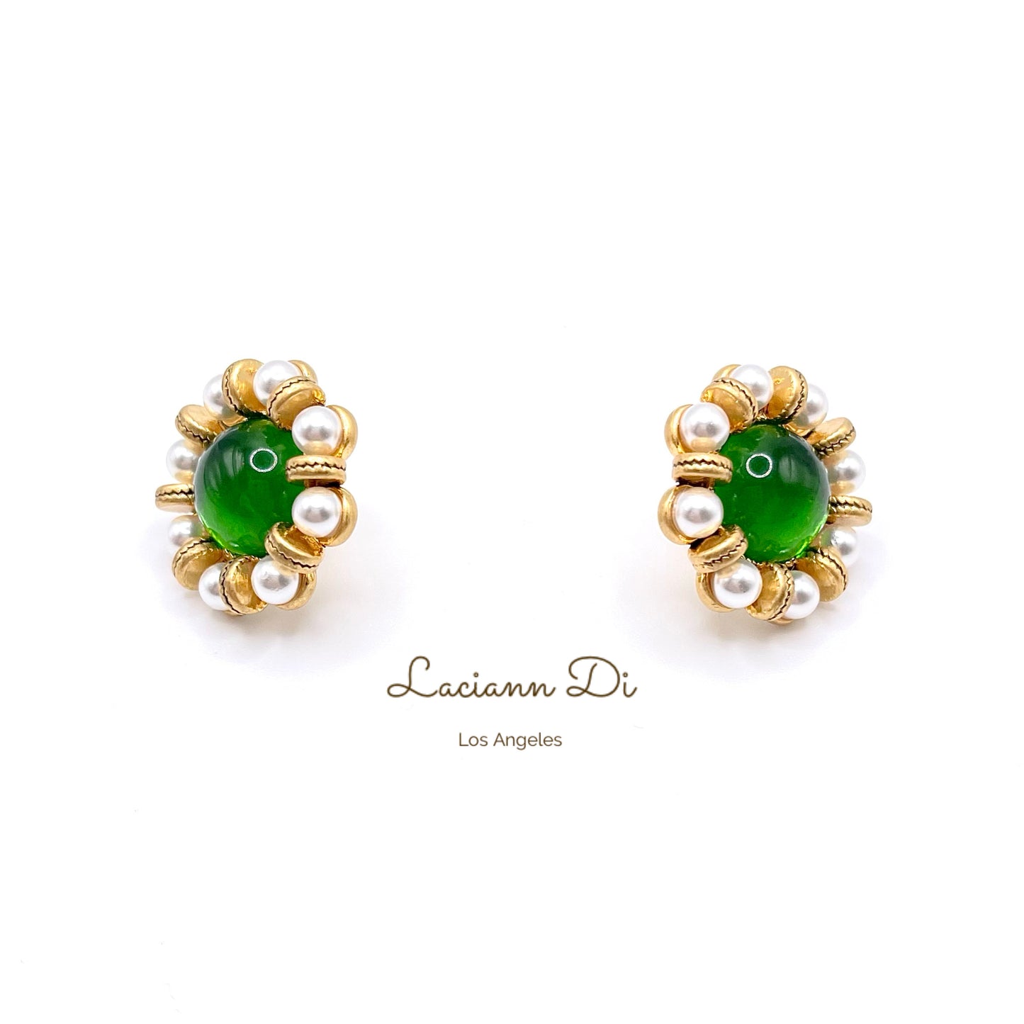 Laciann Di Glaze Floral Pearl Earrings