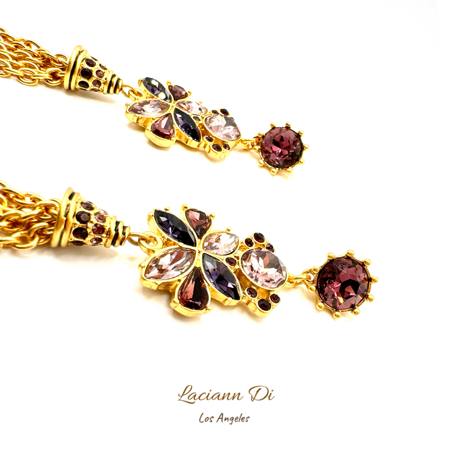 Laciann Di Florence Crystal Tassels Earrings