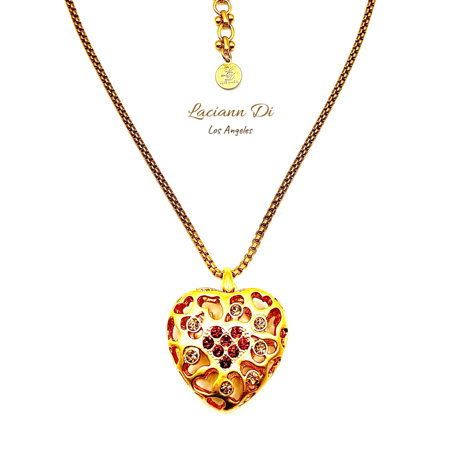 Laciann Di Skeleton Heart Necklace