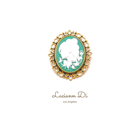 Laciann Di Portrait Relief Brooch