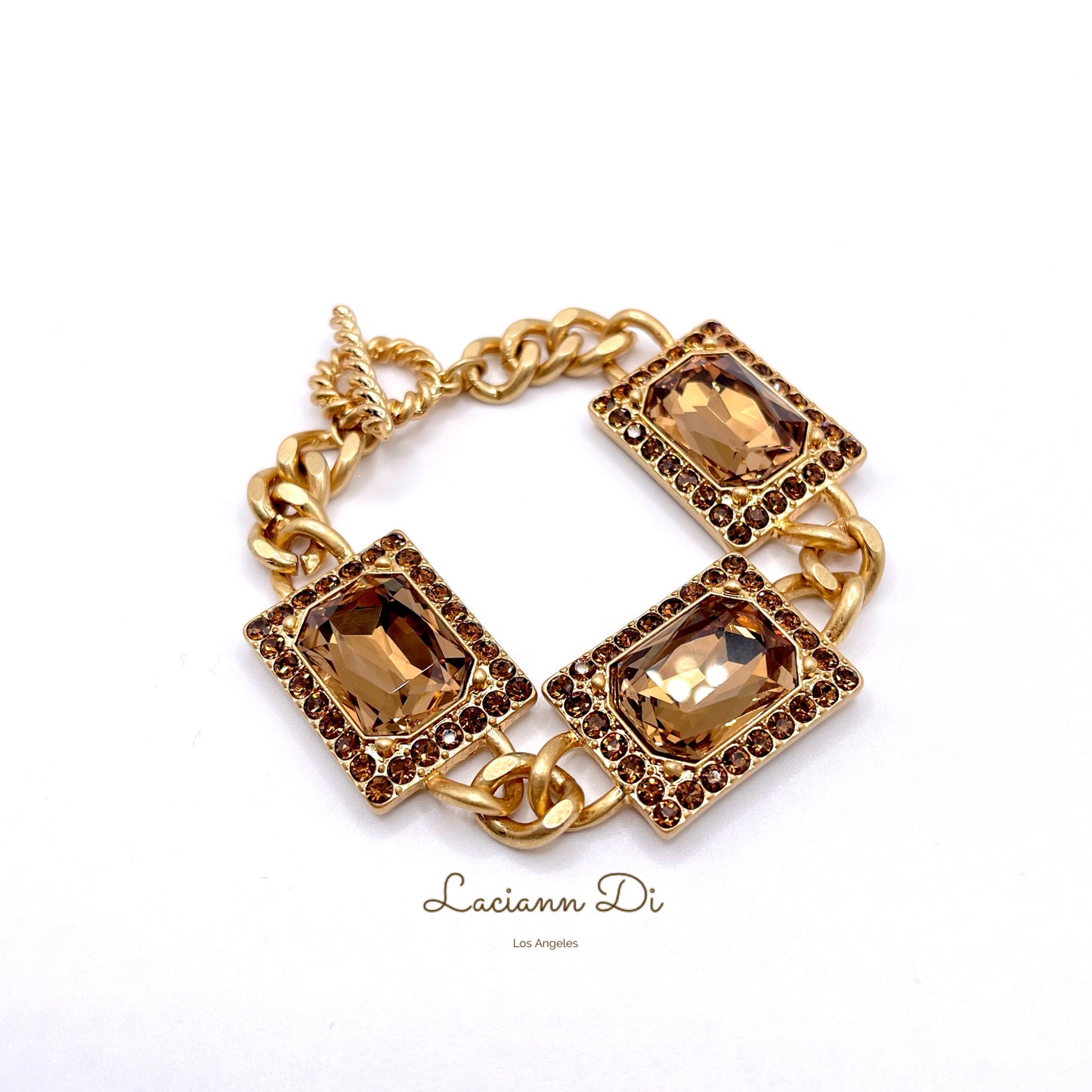 Laciann Di Crystals Bracelet Gold Plated