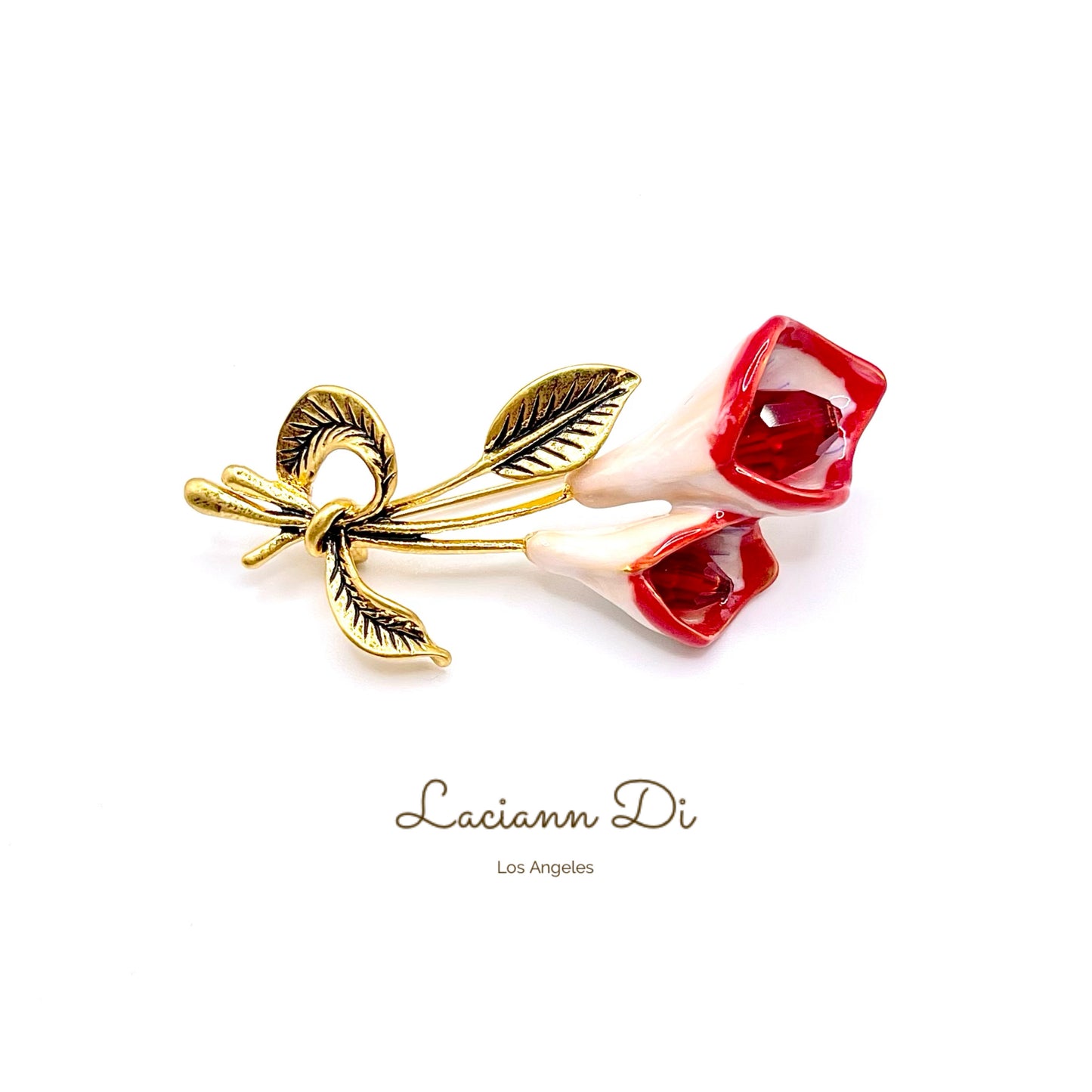 Laciann Di Handcrafted Enamel Flowers Brooches