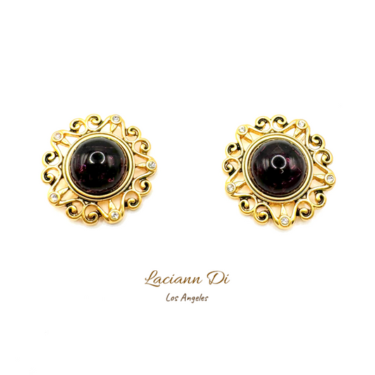 Laciann Di Purple Gemstone Earrings