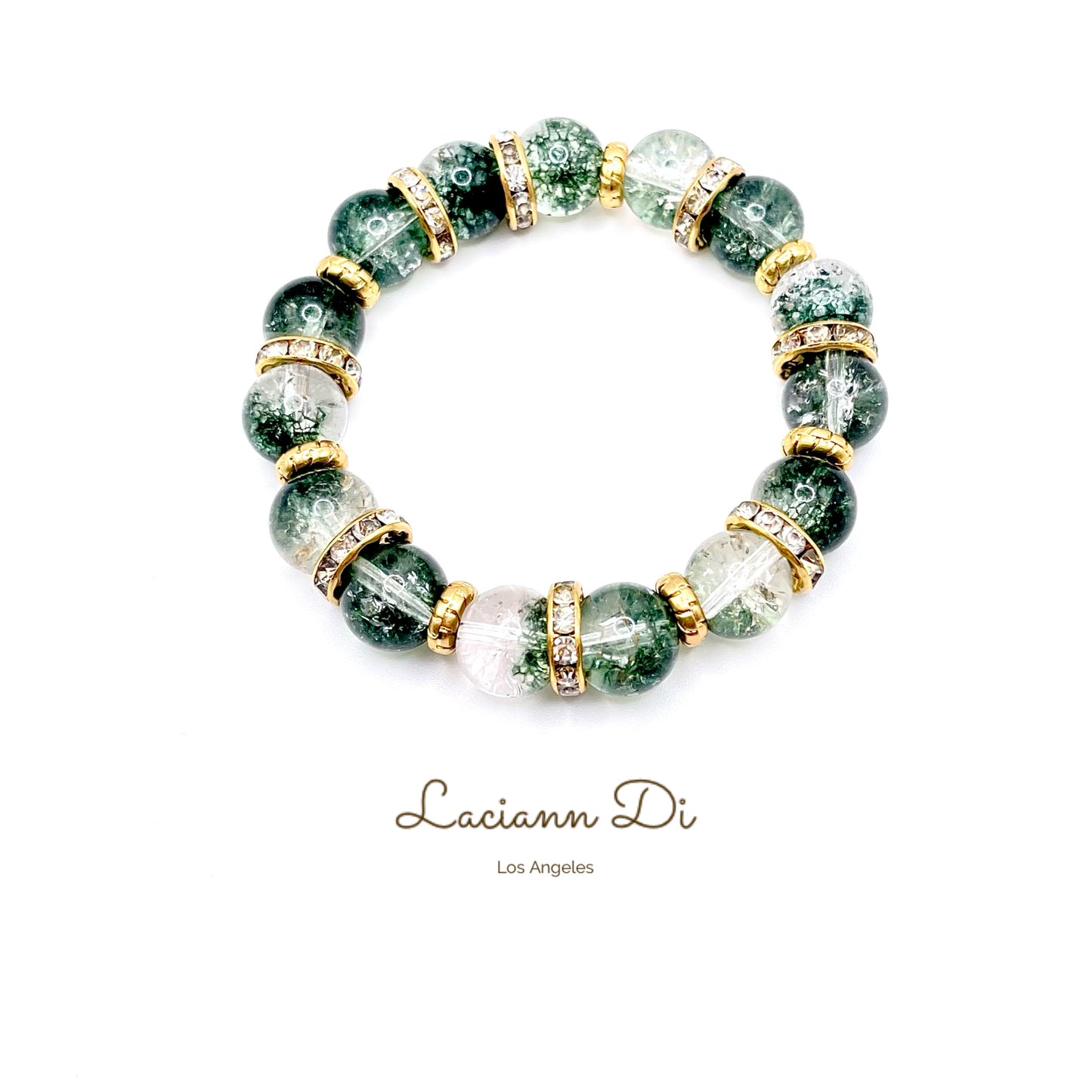 Laciann Di Natural Crystals Bracelet Gold Plate