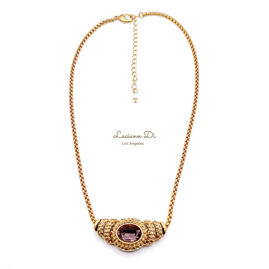 Laciann Di Brown Crystals Necklace