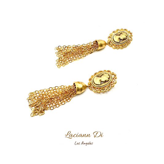 Laciann Di Palace Portrait Tassels Earrings