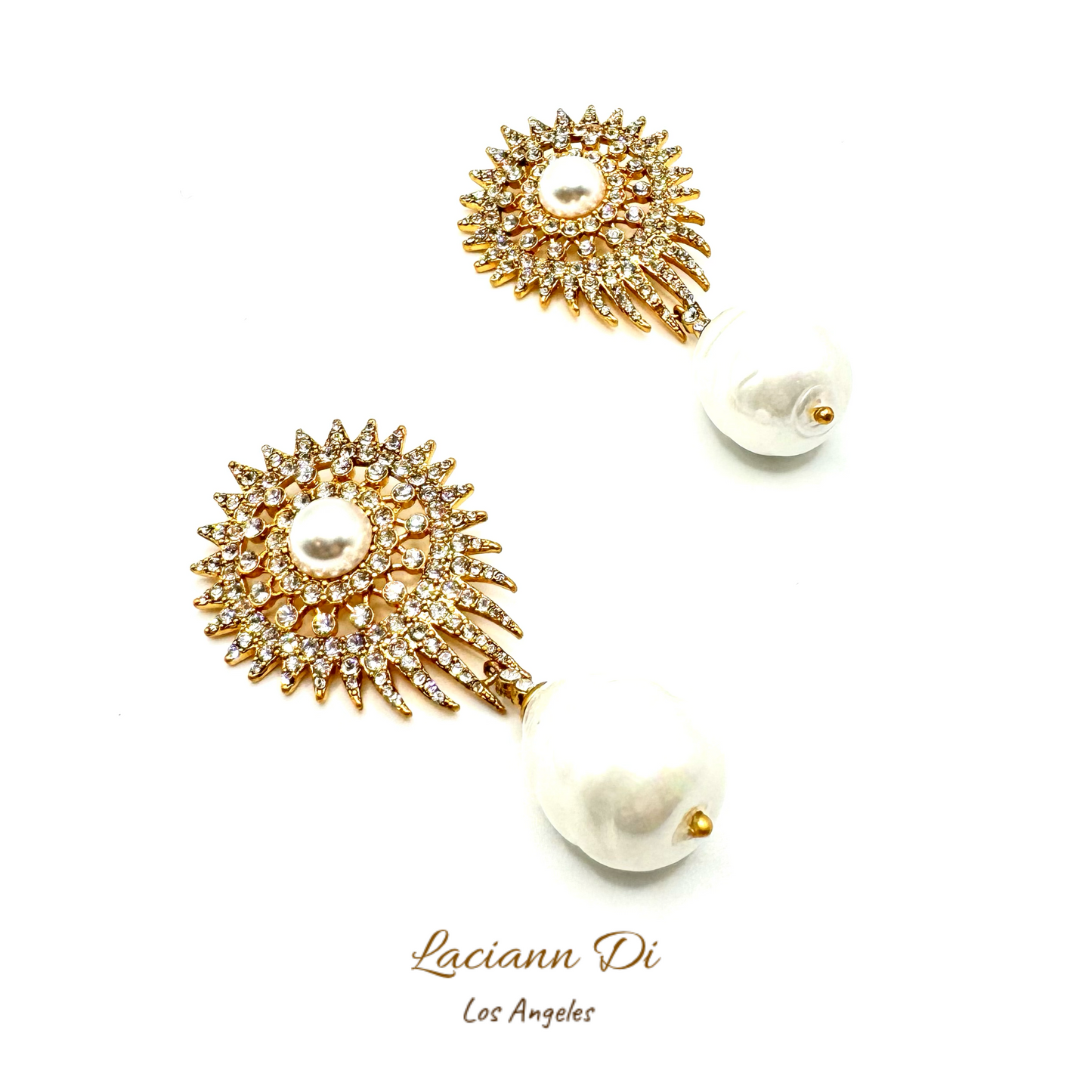 Laciann Di Crystal Pearl Earrings