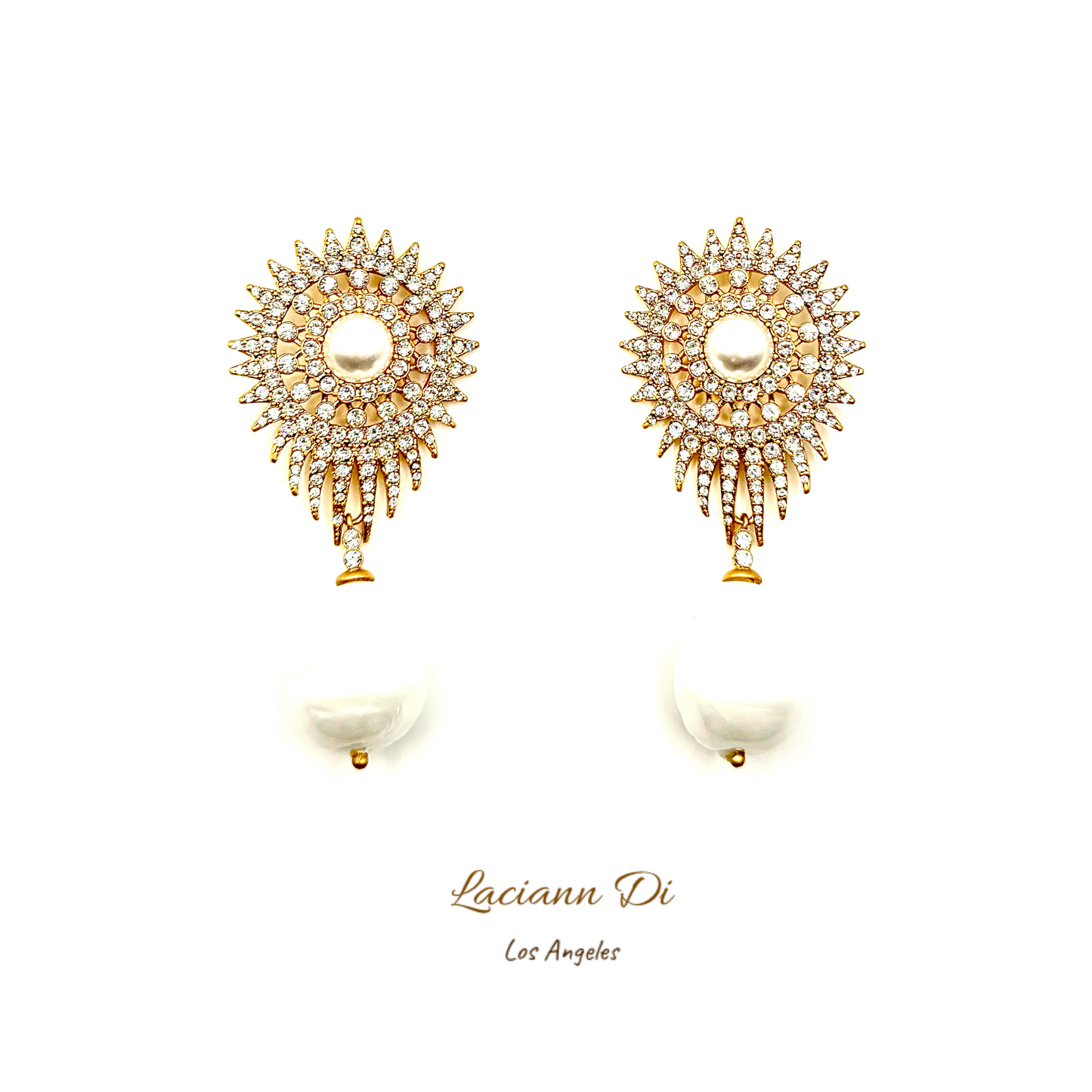 Laciann Di Crystal Pearl Earrings