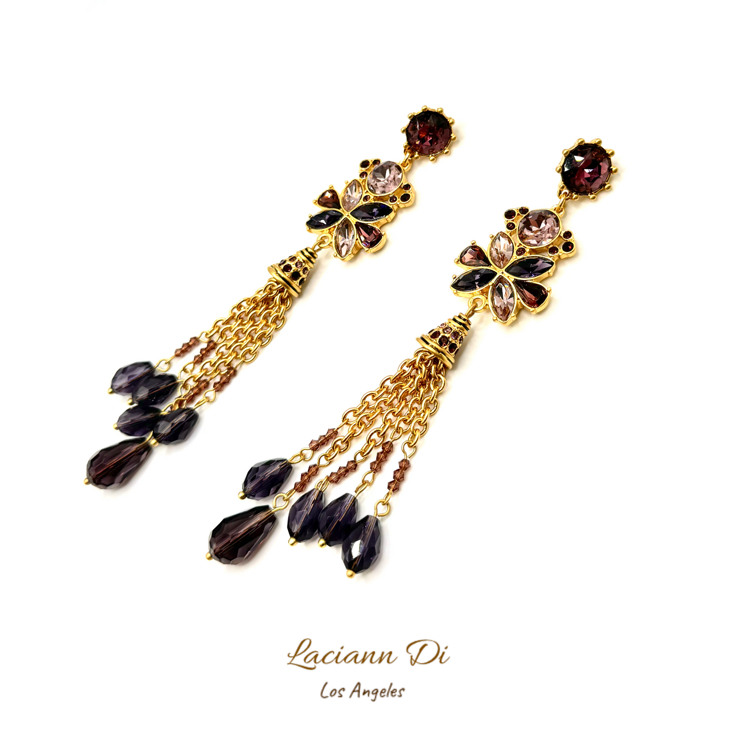 Laciann Di Florence Crystal Tassels Earrings