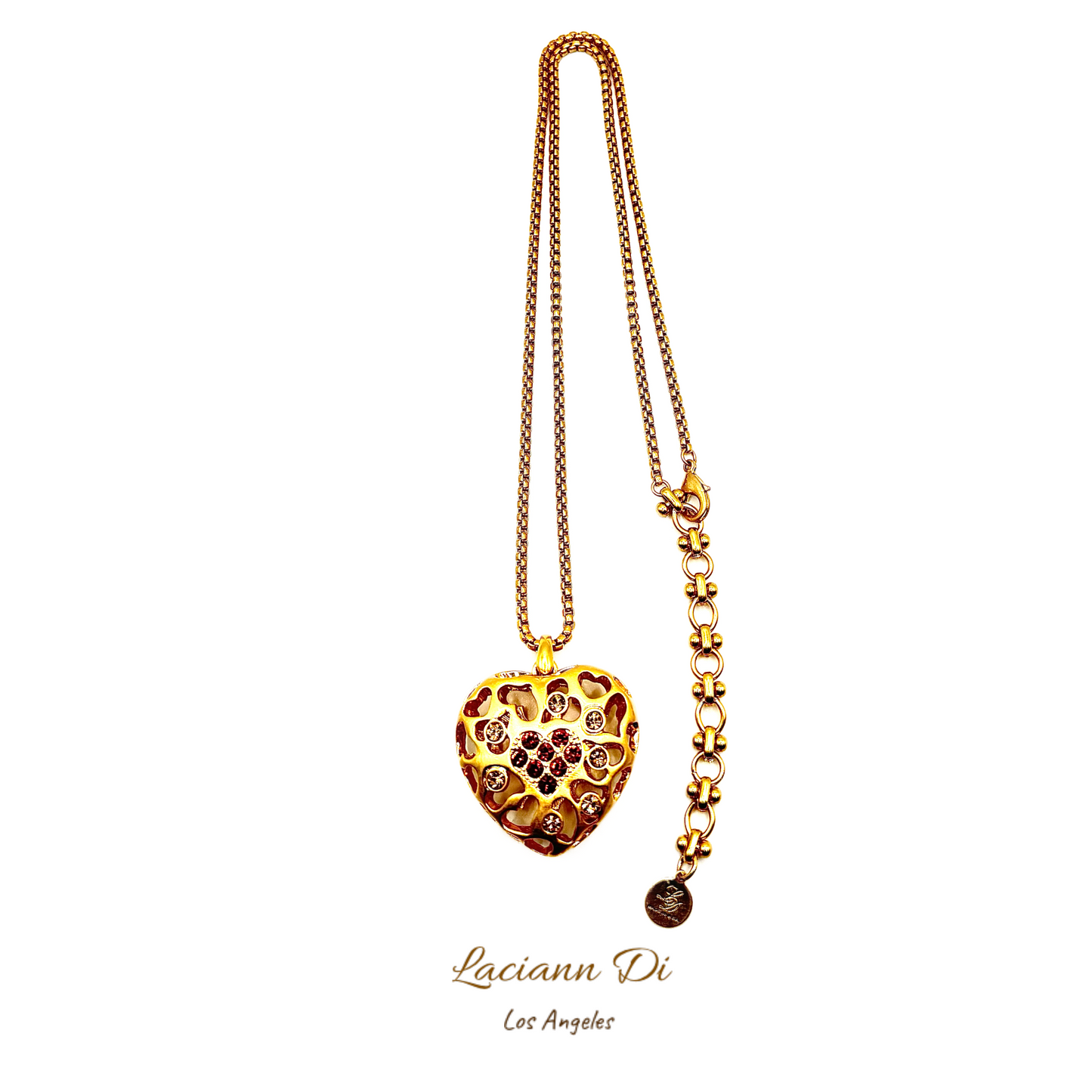 Laciann Di Skeleton Heart Necklace