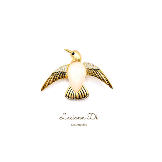 Laciann Di Jade Pigeon Brooch