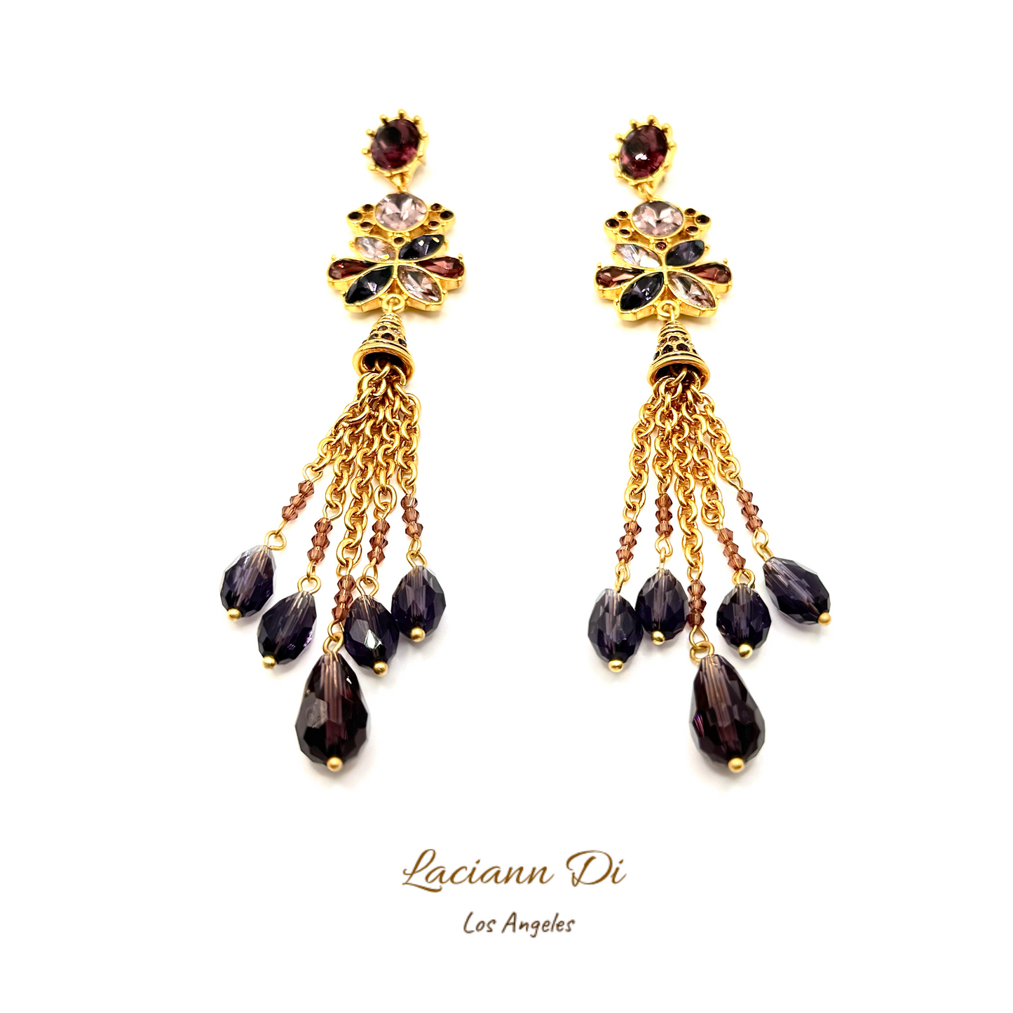 Laciann Di Florence Crystal Tassels Earrings