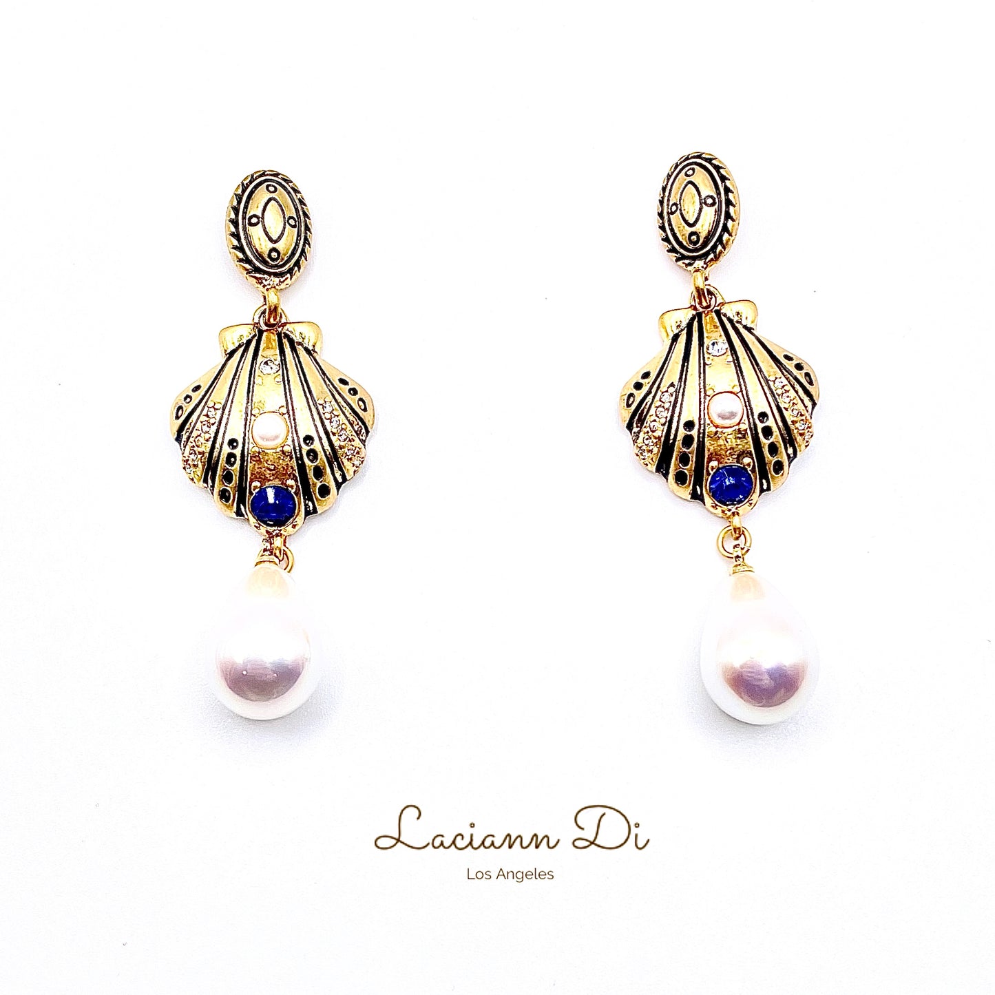 Laciann Di Shell Peal Drop Earrings