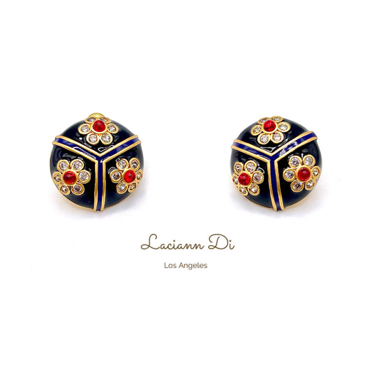 Laciann Di Handcrafted Enamel Vintage Style Earrings