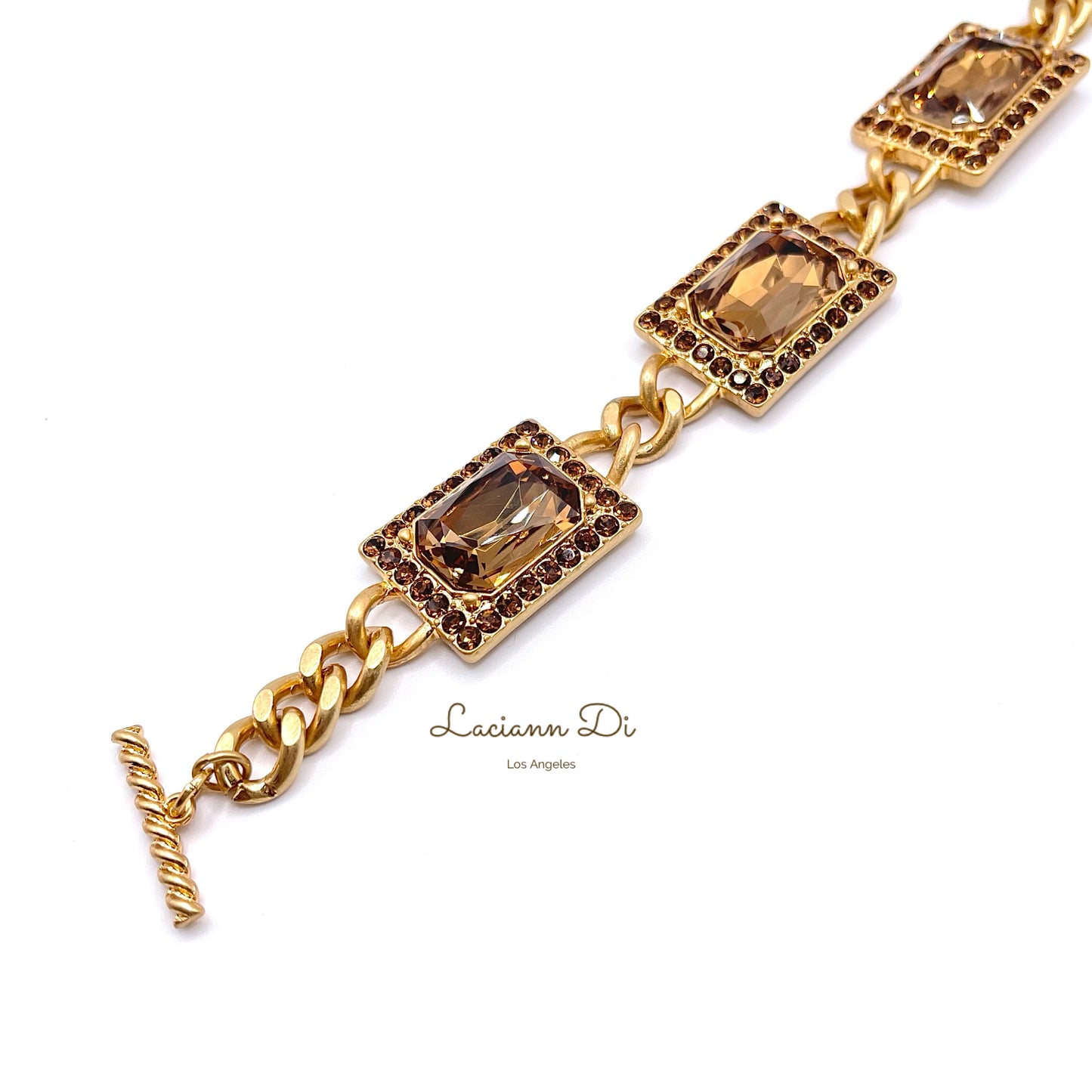 Laciann Di Crystals Bracelet Gold Plated