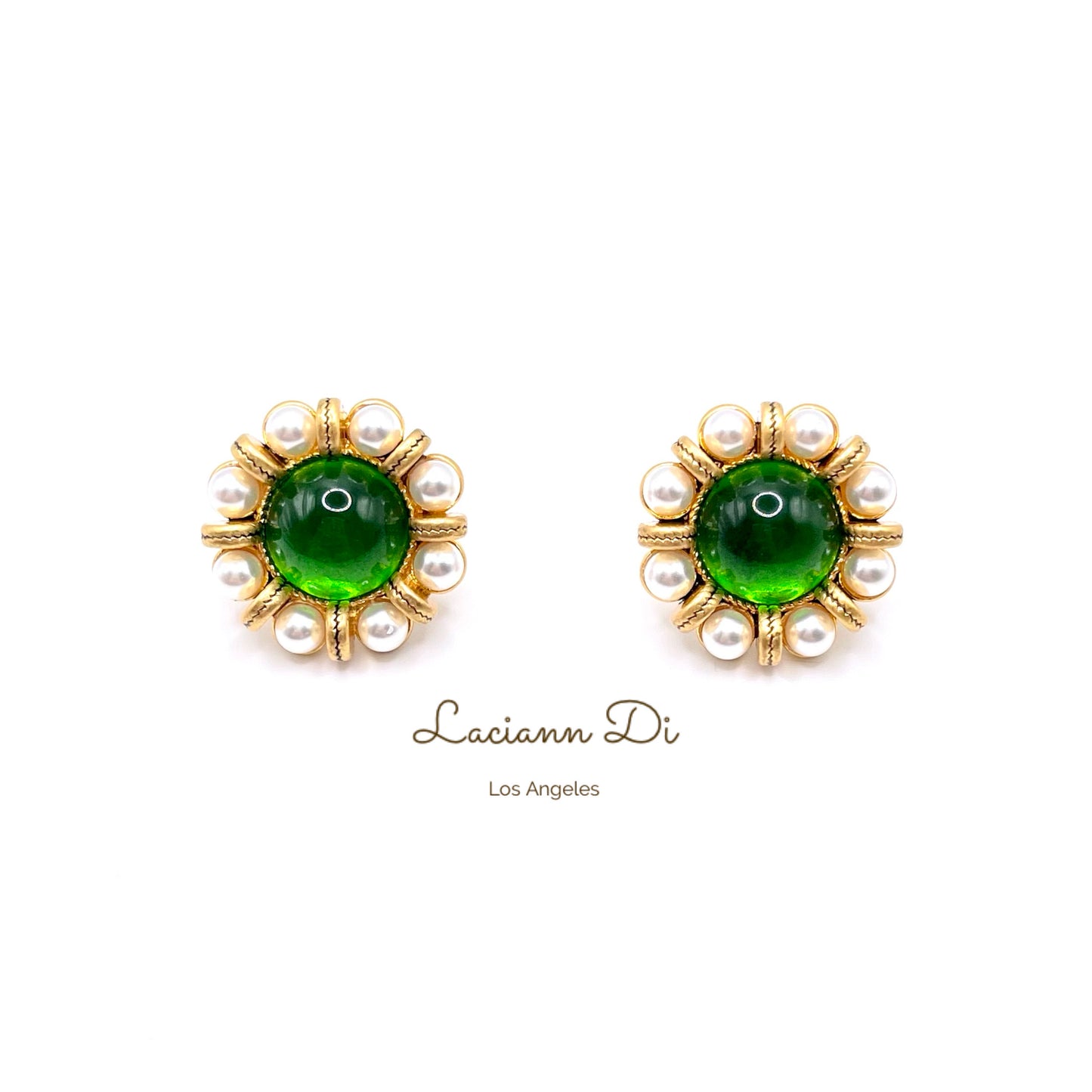 Laciann Di Glaze Floral Pearl Earrings