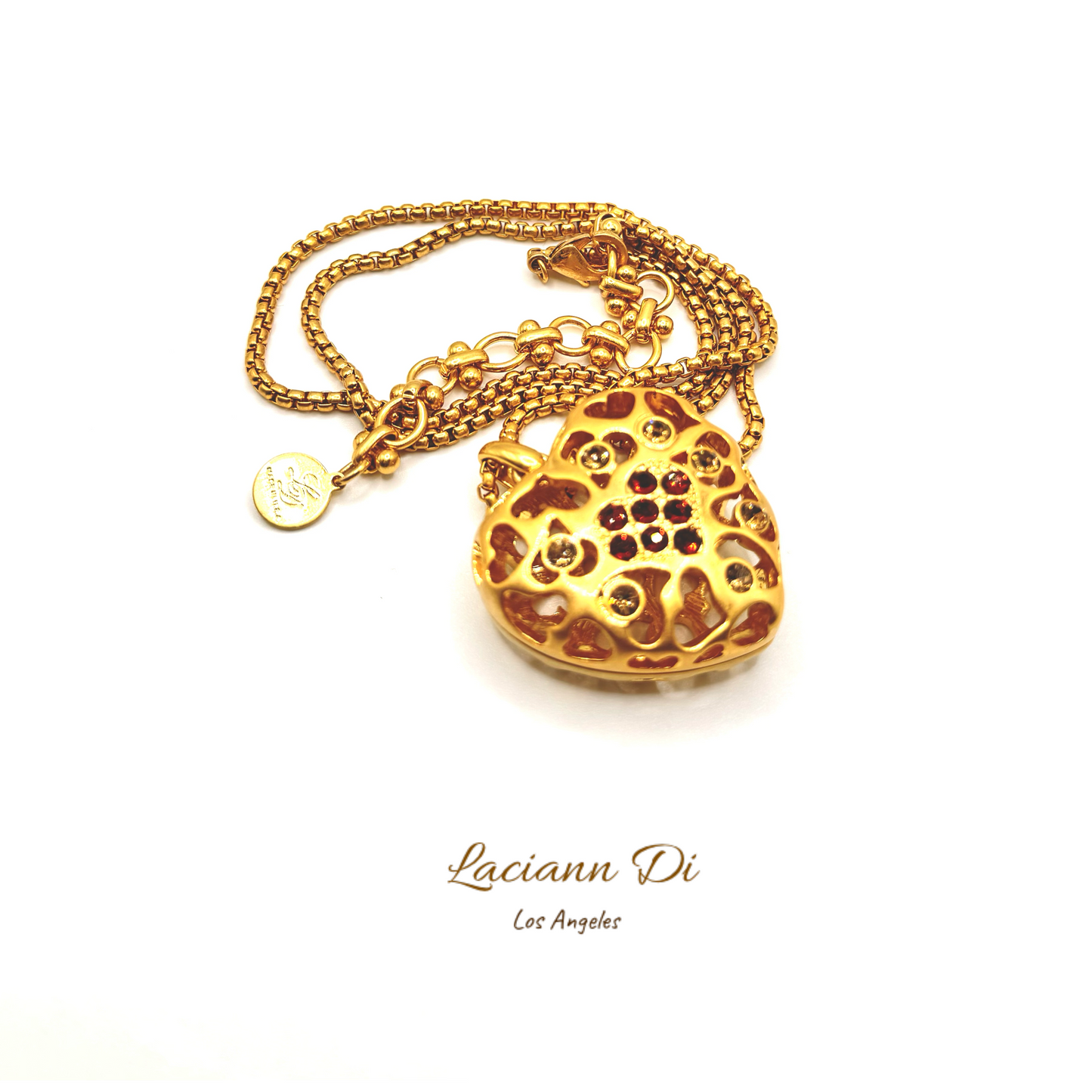 Laciann Di Skeleton Heart Necklace