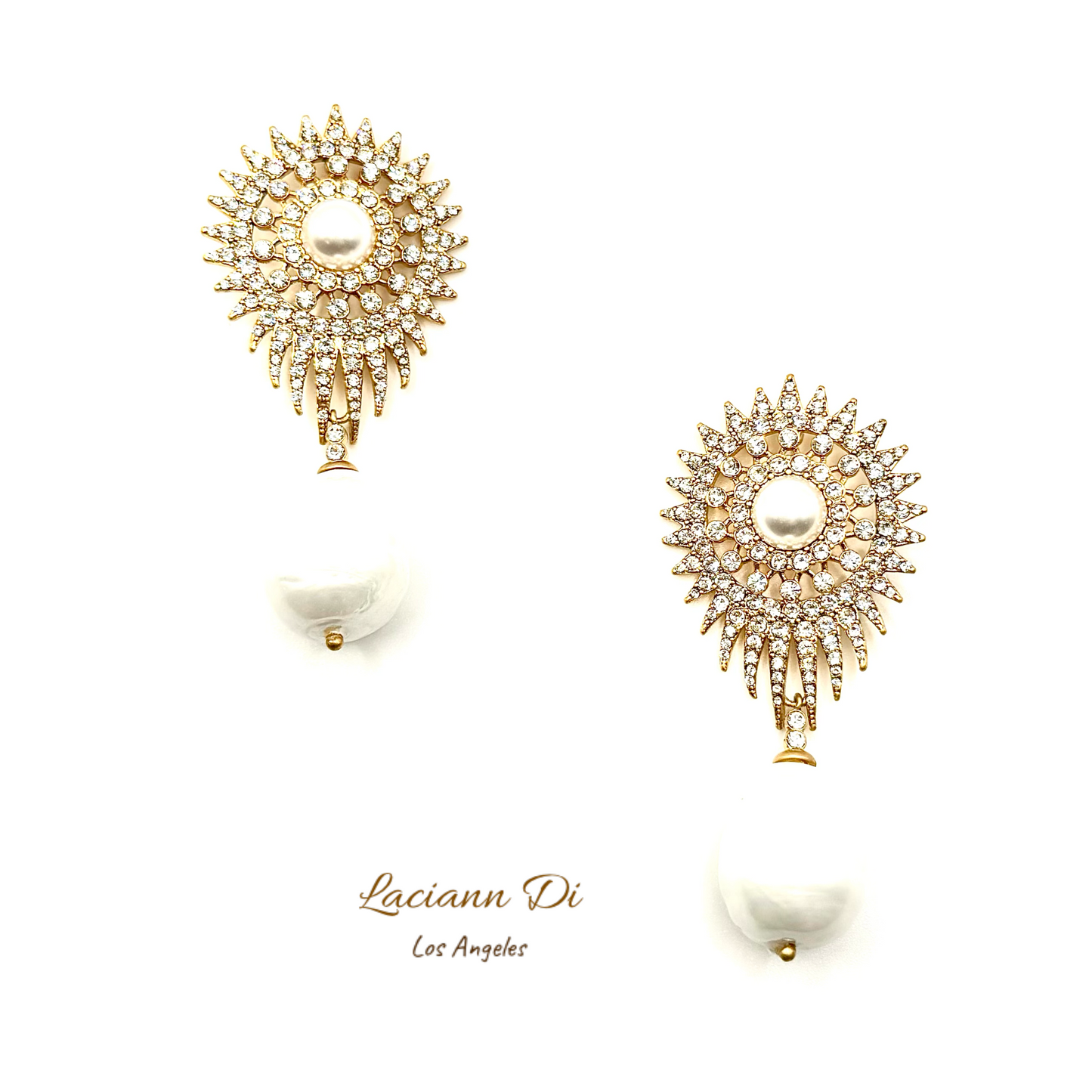 Laciann Di Crystal Pearl Earrings