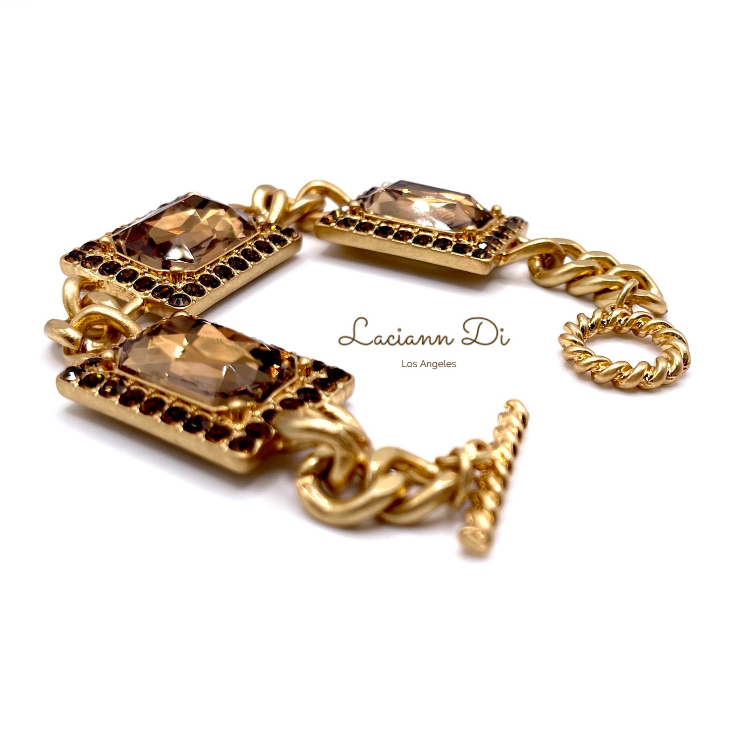 Laciann Di Crystals Bracelet Gold Plated