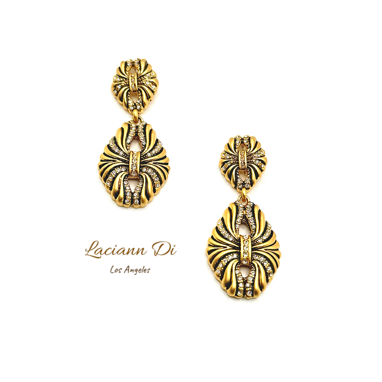 Laciann Di Royal Vintage Crystal Earrings