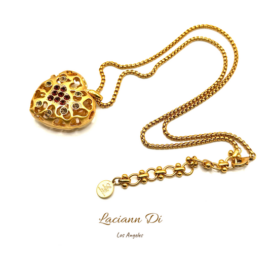 Laciann Di Skeleton Heart Necklace