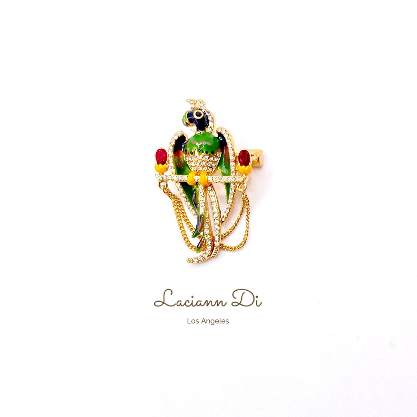 Laciann Di Colorful Parrot Enamel Handcrafted Brooch