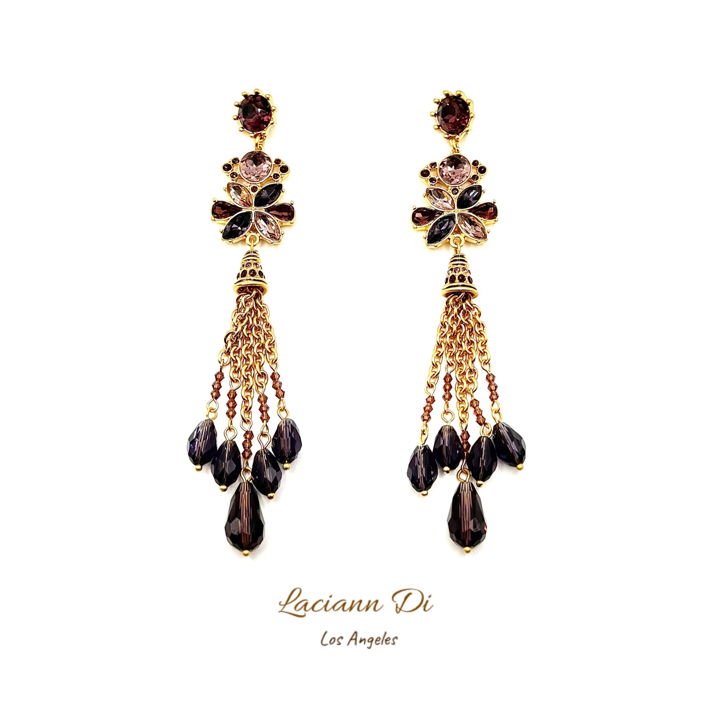 Laciann Di Florence Crystal Tassels Earrings